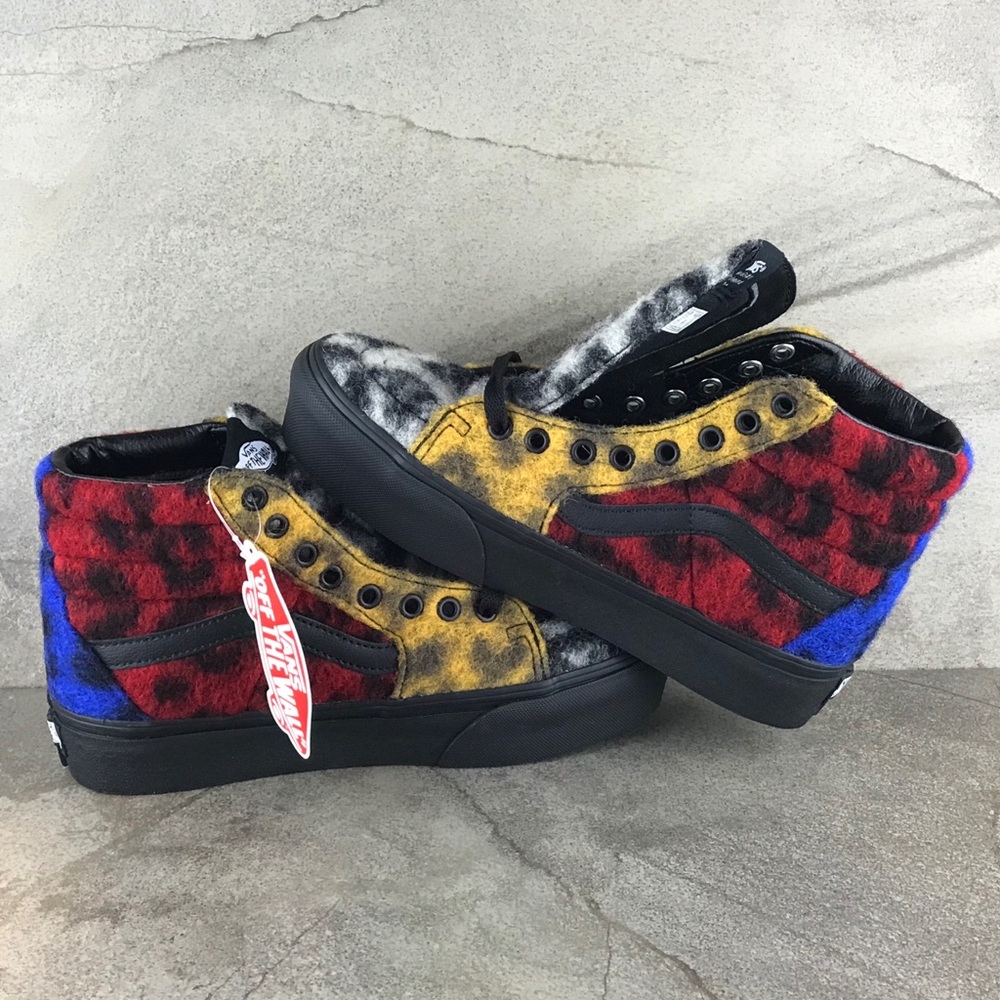 NEW Vans Sk8-Hi Platform 2 Fuzzy Leopard Print - Picture 6 of 10